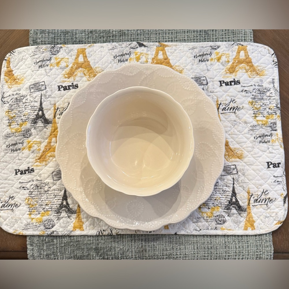 Sunshine Nicole Placemat Set of 6 - Eiffel Tower - Picture 2 of 3